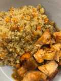 Salmon teriyaki con quinoa