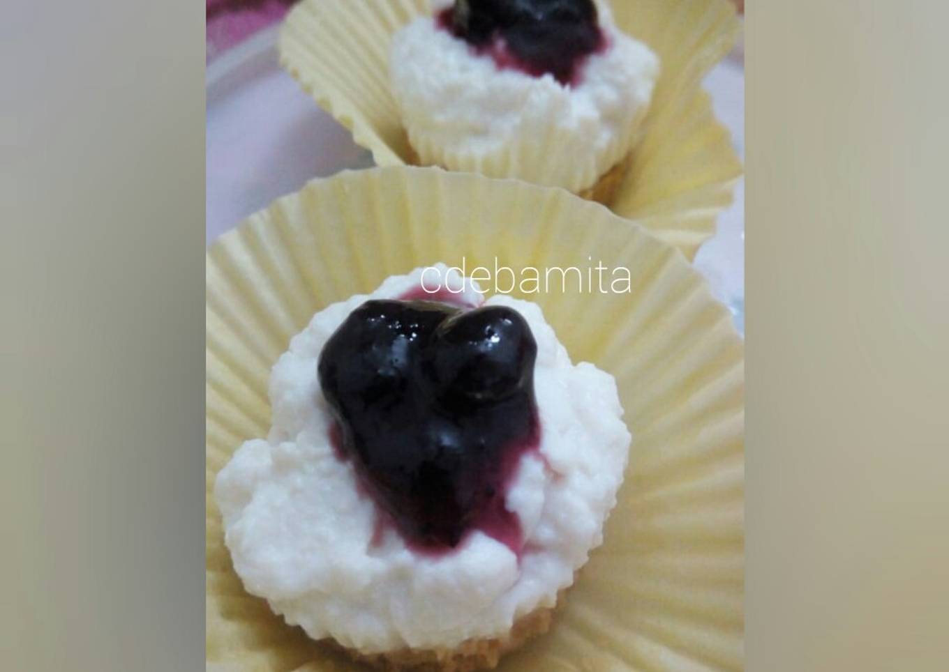 Mini Eggless Cheesecake