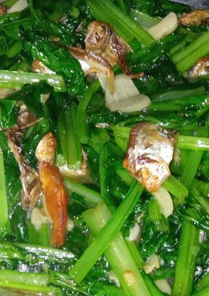Foto resep Tumis Sawi Hijau dan Ikan Asin