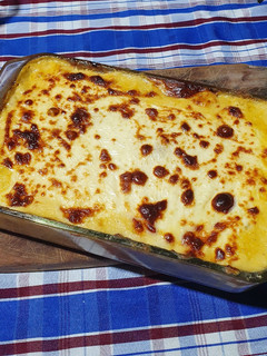 Una foto de Coliflor con salsa blanca y queso gratinado