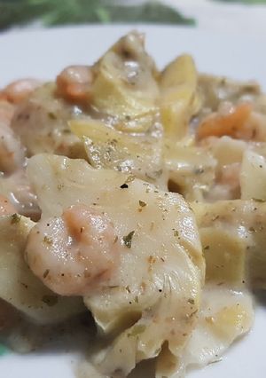 Foto principal de Alcachofas con gambas