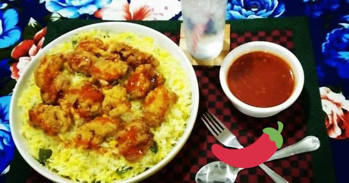 Kfc Rice With Hot Shots N Garlic Sauce🍚🍲😋 Recipe by Saba Butt - Cookpad