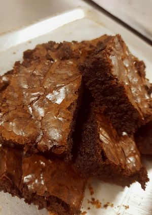 O poză a rețetei Brownie cu cafea.
