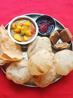 A picture of Poori Bhaji (Sunday Special Brunch).