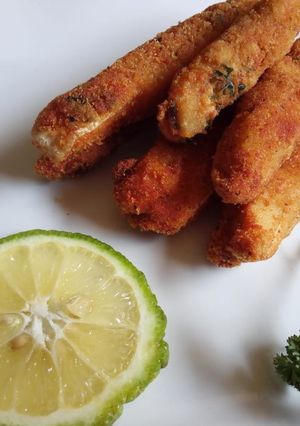 A picture of Fish fingers.