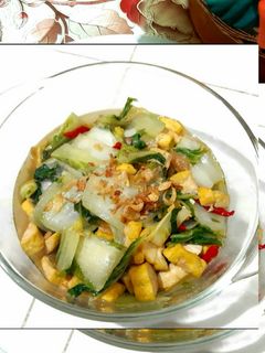 Foto resep Tumis Sawi Putih + Tahu