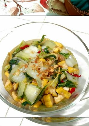 Foto resep Tumis Sawi Putih + Tahu