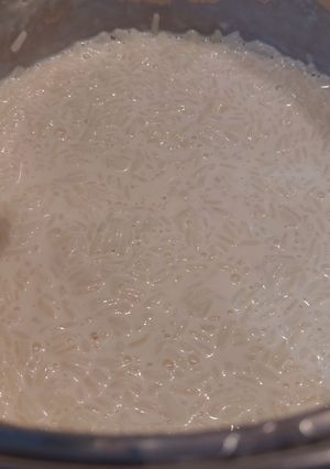 Una foto de Arroz con leche a la mandarina y vainilla 🍊🌼