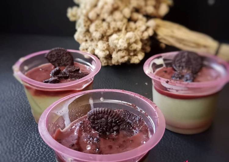 Resep Puding silky alpukat vla coklat Sederhana