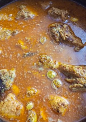 A picture of Chicken Badami Korma😋.