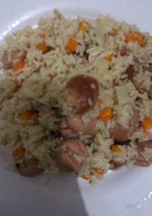 Foto resep Nasi goreng sosis simple
