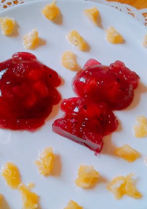 鳳梨火龍果珊瑚凍 的食譜成品照片