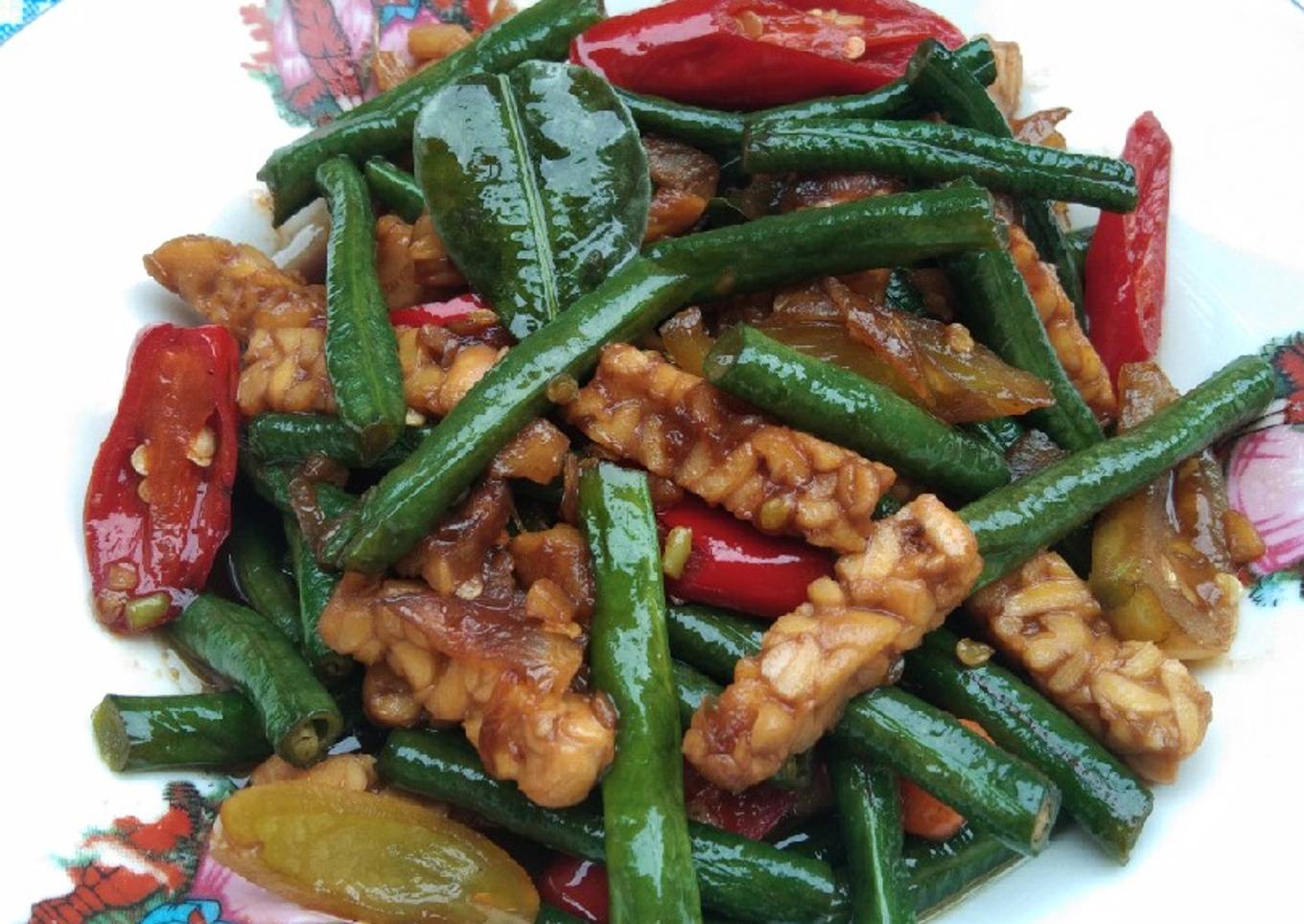 Tumis Tempe Kacang Panjang