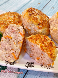 紅蘿蔔豆腐漢堡排 的食譜成品照片