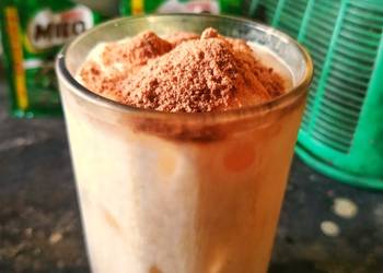 Masakan Unik Es susu milo Sedap