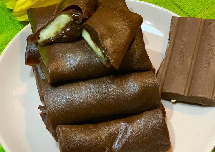 Dadar Gulung Pisang cokelat (anti gagal)