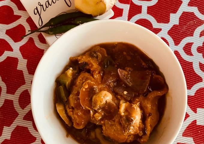 Steps to Make Quick Chili gravy chicken