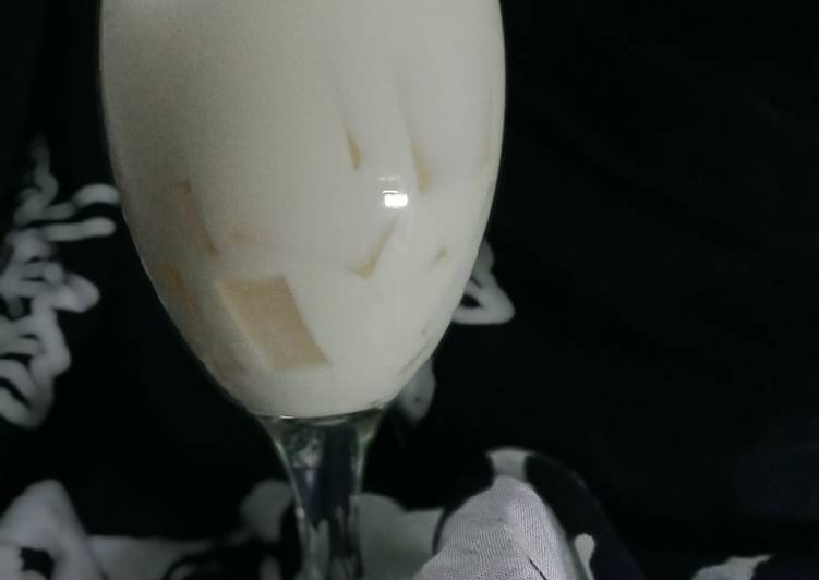 Cara Bikin Milk Ice with milk jelly praktis