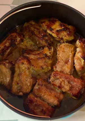 Hình của món Sườn nướng bằng air fryer.