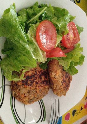 Una foto de Hamburguesas de lentejas veganas