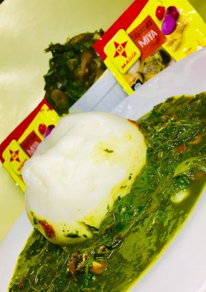 A picture of Signature ewedu soup.