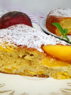Фото Пирог с персиками это вкусно.