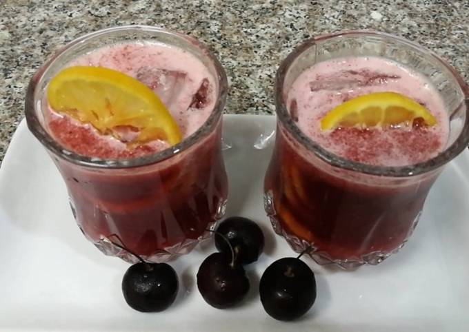 Cherry 🍒 juice recipe||Refreshing drink 🍷