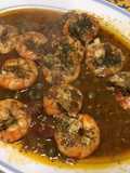 Gambas sauvages à la tomate, câpres et aneth