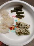 H159. Ayam Kepal dan Kacang Panjang Kukus (11 month+)