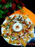 ভেজ লোডেড চিীজি নাচোস(veggie loaded cheesy nachos recipe in bengali)