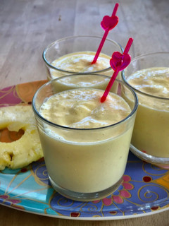 Una foto de Batido de piña con vainilla