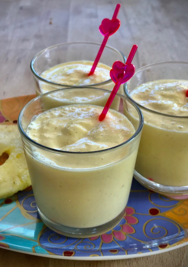 Una foto de Batido de piña con vainilla