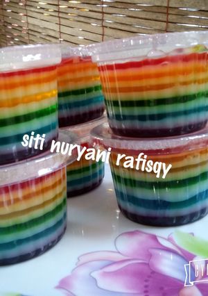 Foto resep Puding rainbow