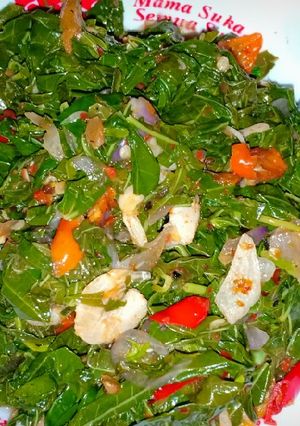 Foto resep Tumis daun ubi pedas