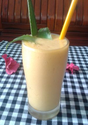 Hình của món Sinh tố xoài dứa.