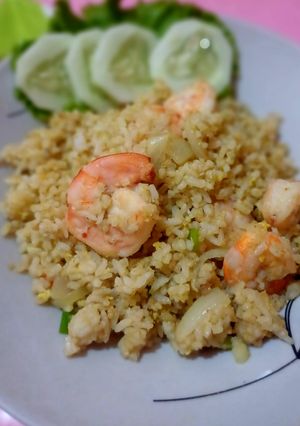 Foto resep Khao Pad Pong Karee || Nasi Goreng Kari Thailand