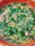 Swiss Chard, Borlotti Bean, and Amaranth Soup