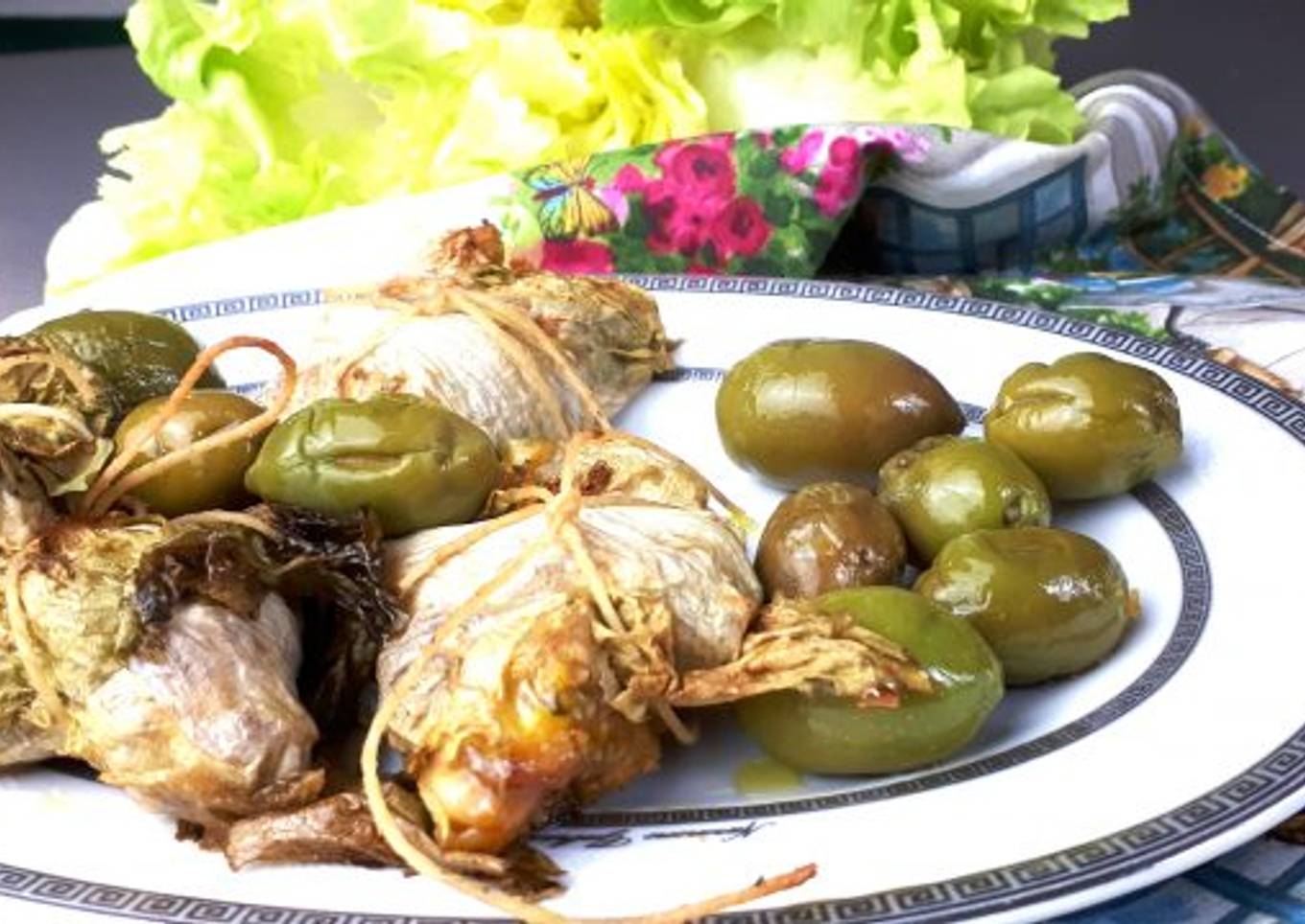 Pickled escarole rolls