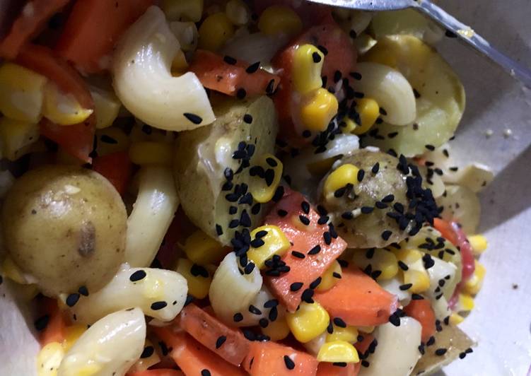 Cara Membuat Baby potato salad vegie Top Enaknya