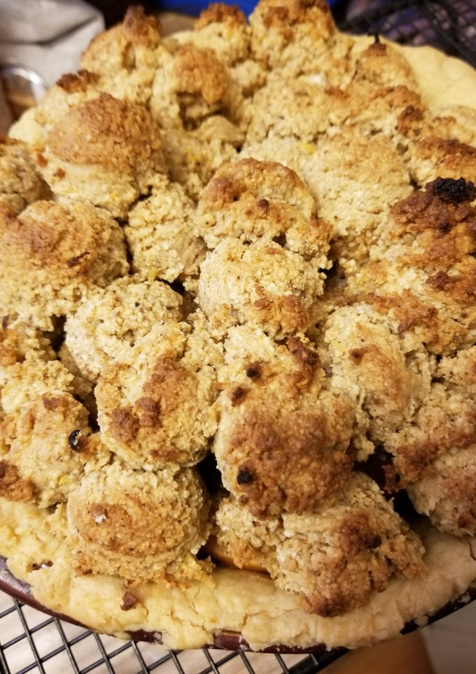 A picture of Matzos Pie Topping from the Settlement Cookbook 1965.
