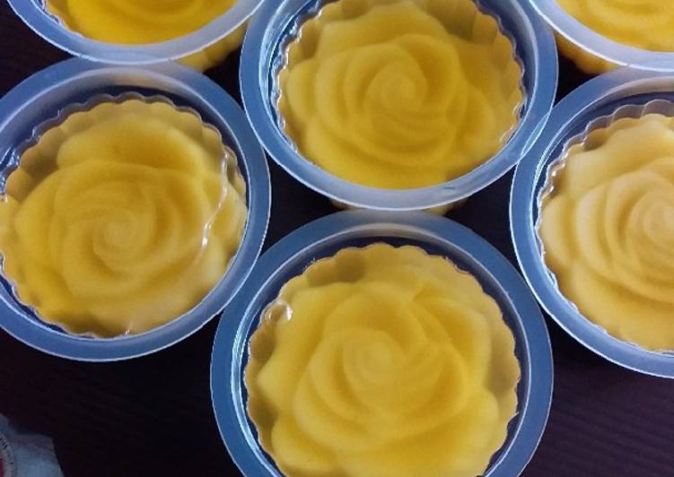 Resep masakan Puding Mawar Jeruk Lapis Coklat | Cara Membuat Puding Mawar Jeruk Lapis Coklat Yang Enak Dan Lezat