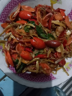 Foto resep Tumis teri kulit melinjo