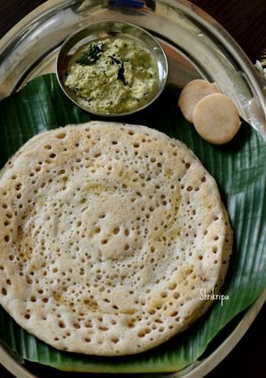 A picture of Plantain stem dosa / Bale dandina dosey:.