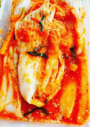 Hình của món Kim chi cải thảo.