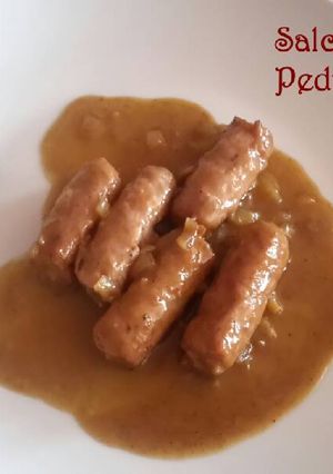 Una foto de Salchichas frescas al Pedro Ximénez