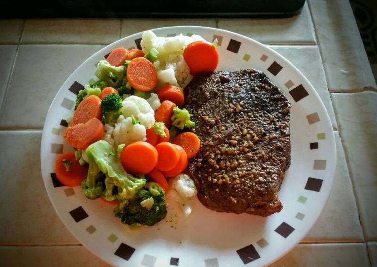 Recipe of Homemade Cajun Oven Baked Steak and Veggies