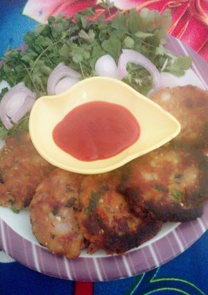 A picture of Potato chapli kababs.