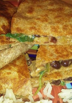 A picture of Black Bean Quesadillas.