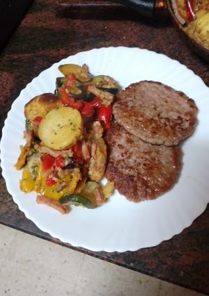 Una foto de Hamburguesa con parrillada de verduras