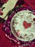 Red velvet cake in pan